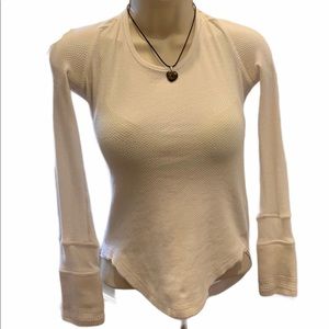 We the Free Woven Top with button sleeve accents